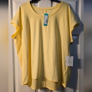 Stitch Fix We Wander Soft Yellow Short Sleeve Tee